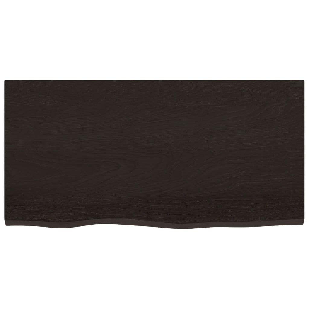 Basin Shelf Wall Mounted Steel and Solid Wood Oak