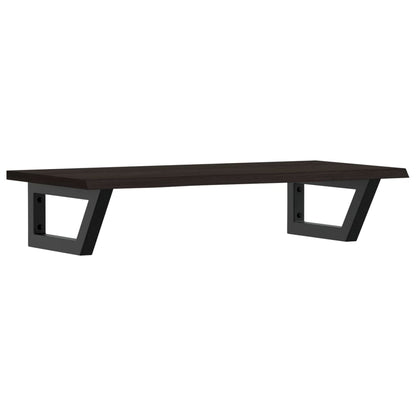 Basin Shelf Wall Mounted Steel and Solid Wood Oak