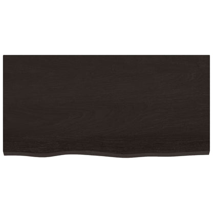 Basin Shelf Wall Mounted Steel and Solid Wood Oak