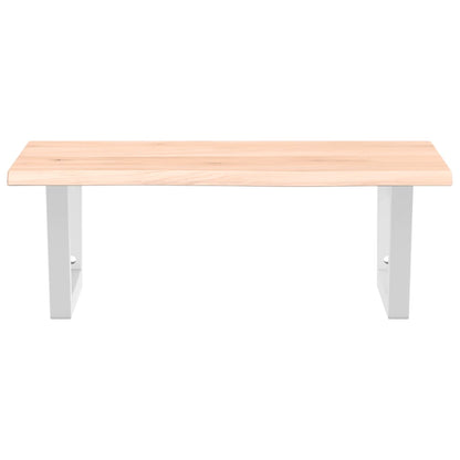 Basin Shelf Wall Mounted Steel and Solid Wood Oak