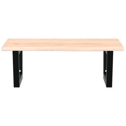 Basin Shelf Wall Mounted Steel and Solid Wood Oak