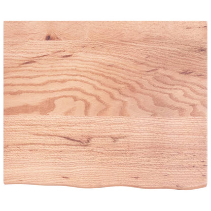 Basin Shelf Wall Mounted Steel and Solid Wood Oak