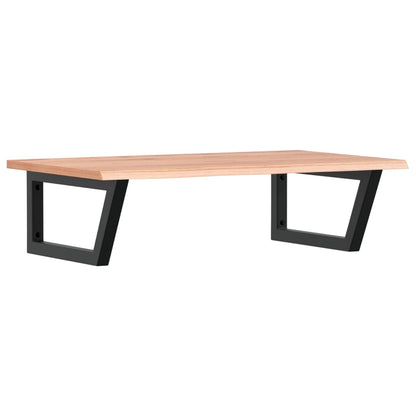 Basin Shelf Wall Mounted Steel and Solid Wood Oak