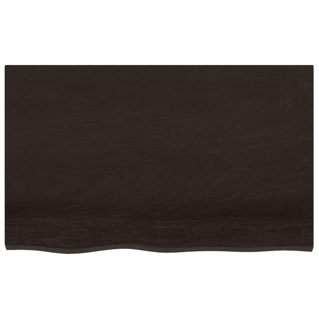 Basin Shelf Wall Mounted Steel and Solid Wood Oak