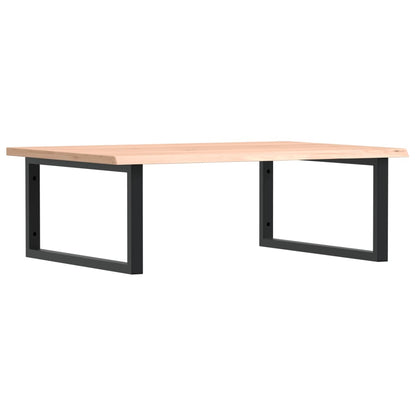 Basin Shelf Wall Mounted Steel and Solid Wood Oak