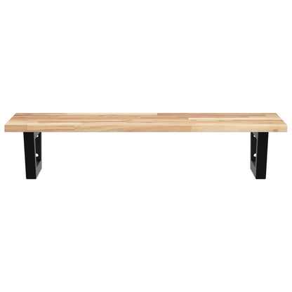 Basin Shelf Wall Mounted Steel and Solid Wood Acacia