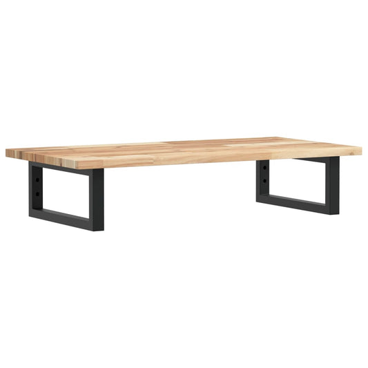 Basin Shelf Wall Mounted Steel and Solid Wood Acacia