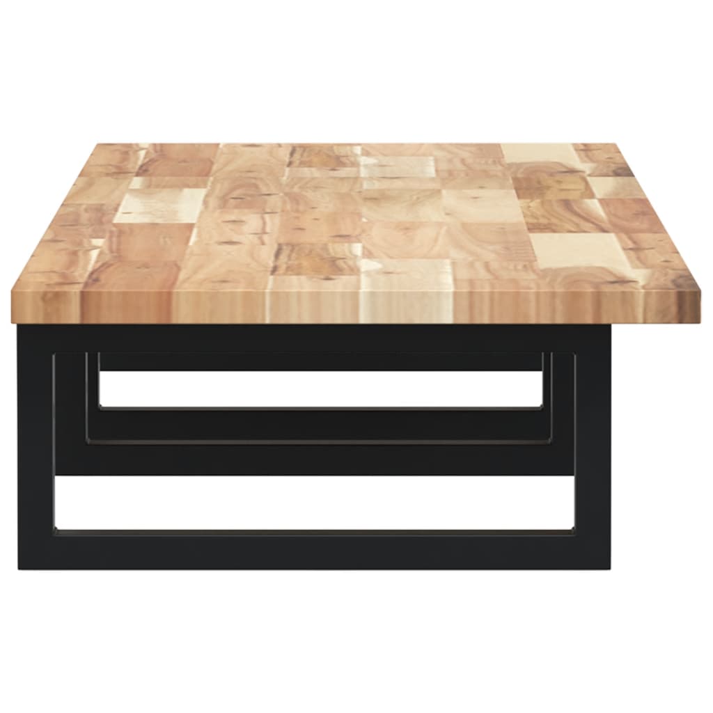 Basin Shelf Wall Mounted Steel and Solid Wood Acacia