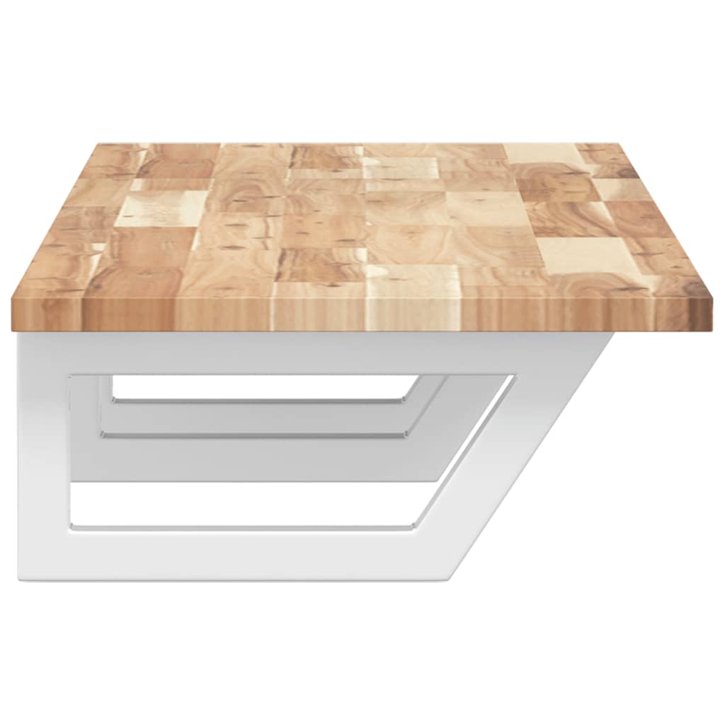 Basin Shelf Wall Mounted Steel and Solid Wood Acacia