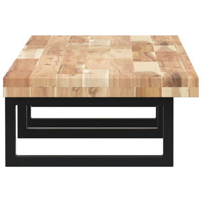 Basin Shelf Wall Mounted Steel and Solid Wood Acacia