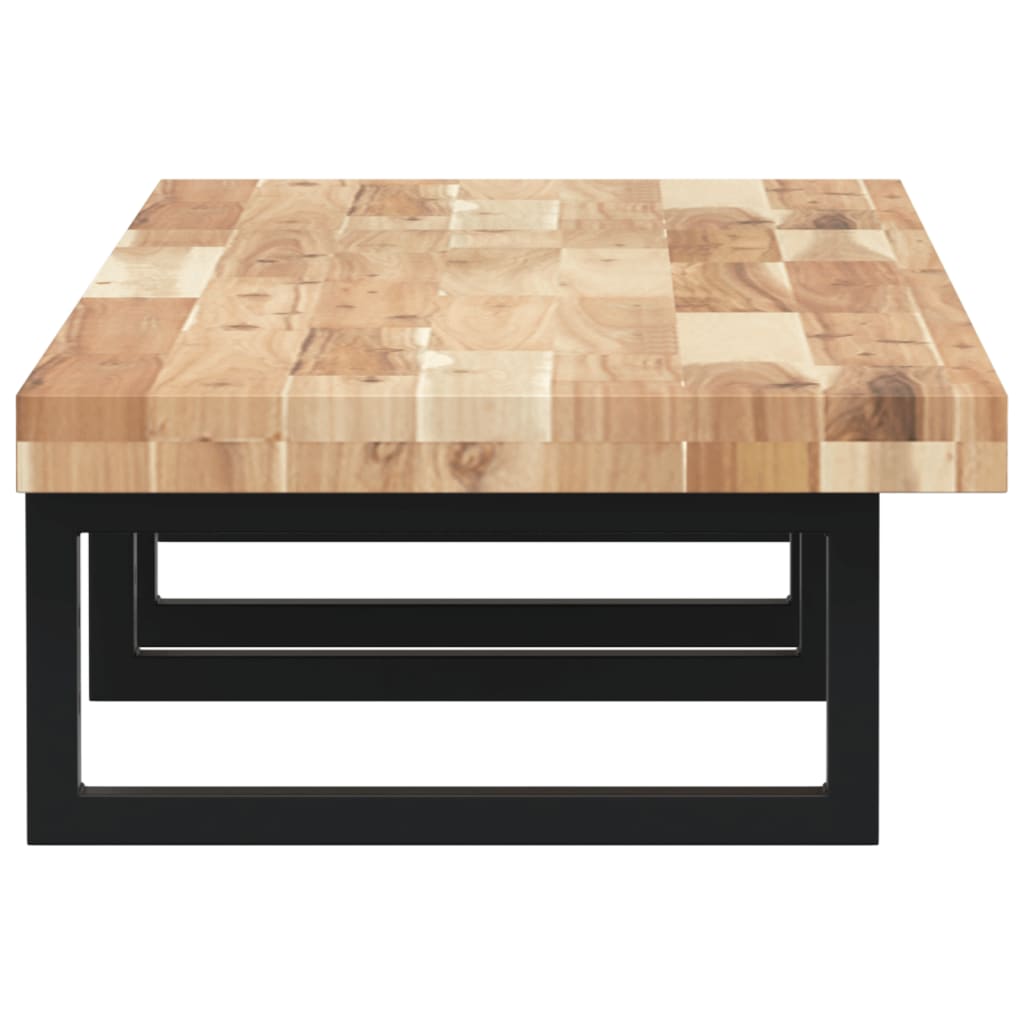 Basin Shelf Wall Mounted Steel and Solid Wood Acacia