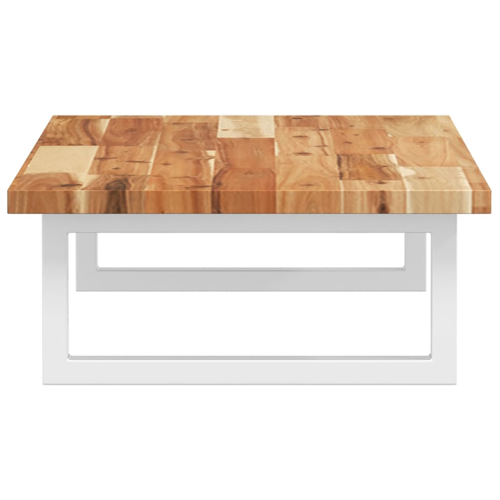 Basin Shelf Wall Mounted Steel and Solid Wood Acacia