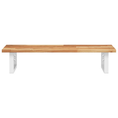 Basin Shelf Wall Mounted Steel and Solid Wood Acacia