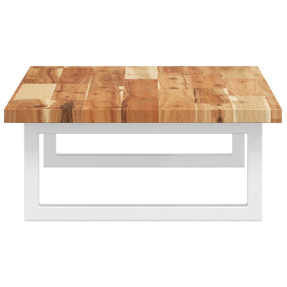 Basin Shelf Wall Mounted Steel and Solid Wood Acacia