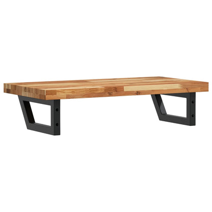 Basin Shelf Wall Mounted Steel and Solid Wood Acacia