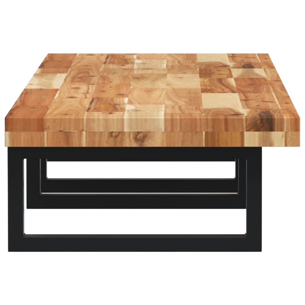 Basin Shelf Wall Mounted Steel and Solid Wood Acacia