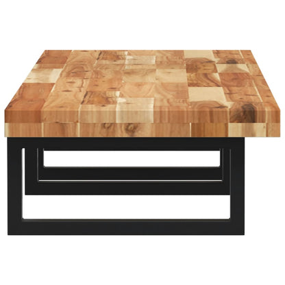 Basin Shelf Wall Mounted Steel and Solid Wood Acacia