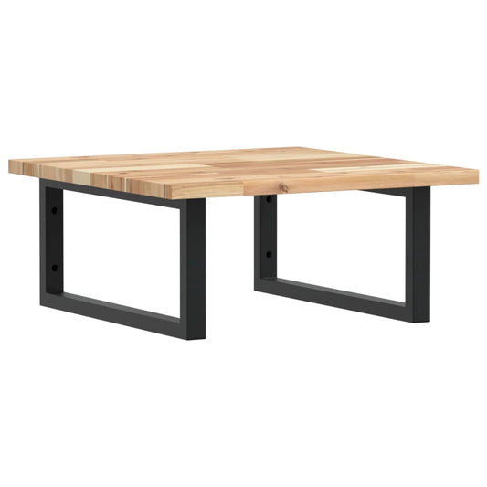 Basin Shelf Wall Mounted Steel and Solid Wood Acacia