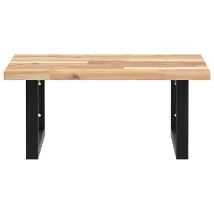 Basin Shelf Wall Mounted Steel and Solid Wood Acacia