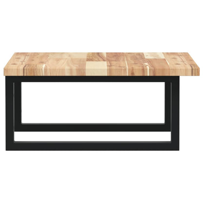 Basin Shelf Wall Mounted Steel and Solid Wood Acacia