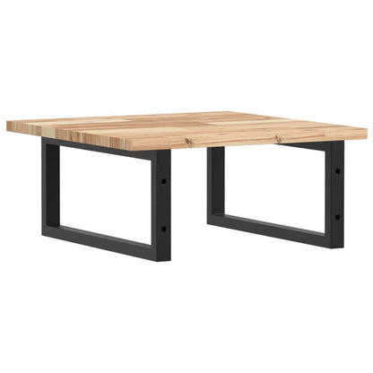 Basin Shelf Wall Mounted Steel and Solid Wood Acacia