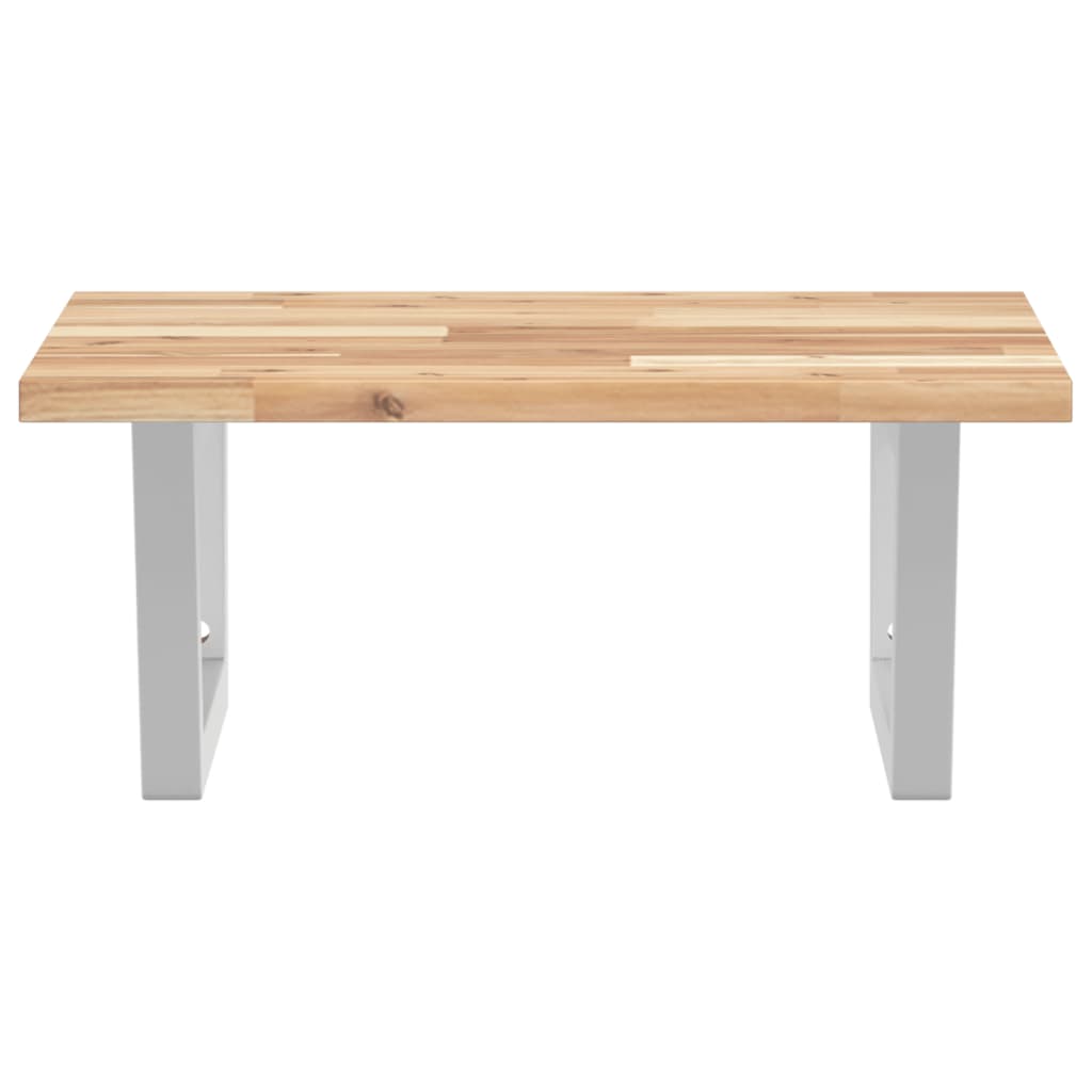 Basin Shelf Wall Mounted Steel and Solid Wood Acacia