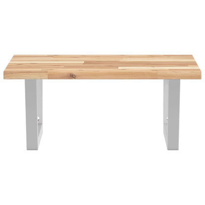 Basin Shelf Wall Mounted Steel and Solid Wood Acacia