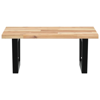 Basin Shelf Wall Mounted Steel and Solid Wood Acacia