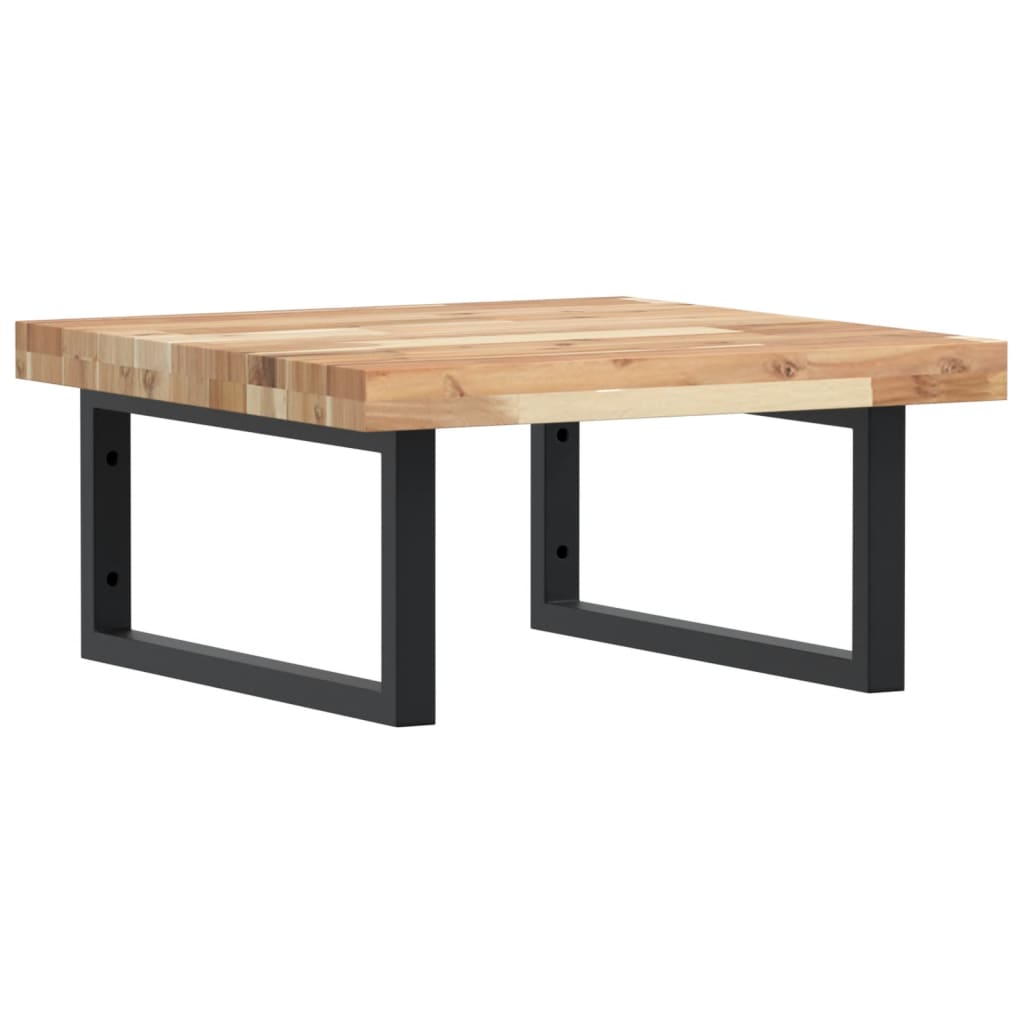 Basin Shelf Wall Mounted Steel and Solid Wood Acacia