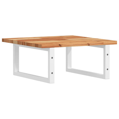 Basin Shelf Wall Mounted Steel and Solid Wood Acacia