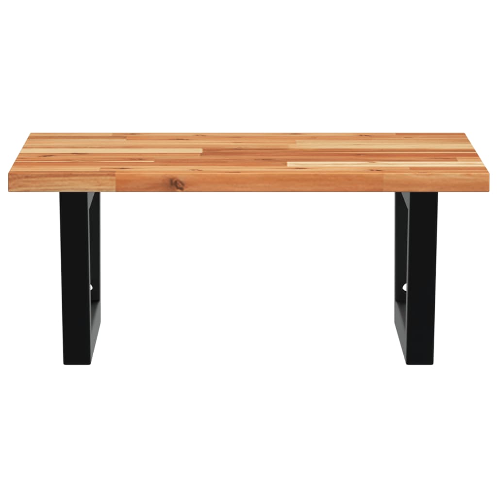 Basin Shelf Wall Mounted Steel and Solid Wood Acacia