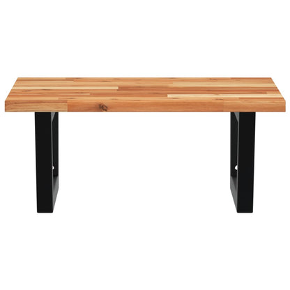 Basin Shelf Wall Mounted Steel and Solid Wood Acacia