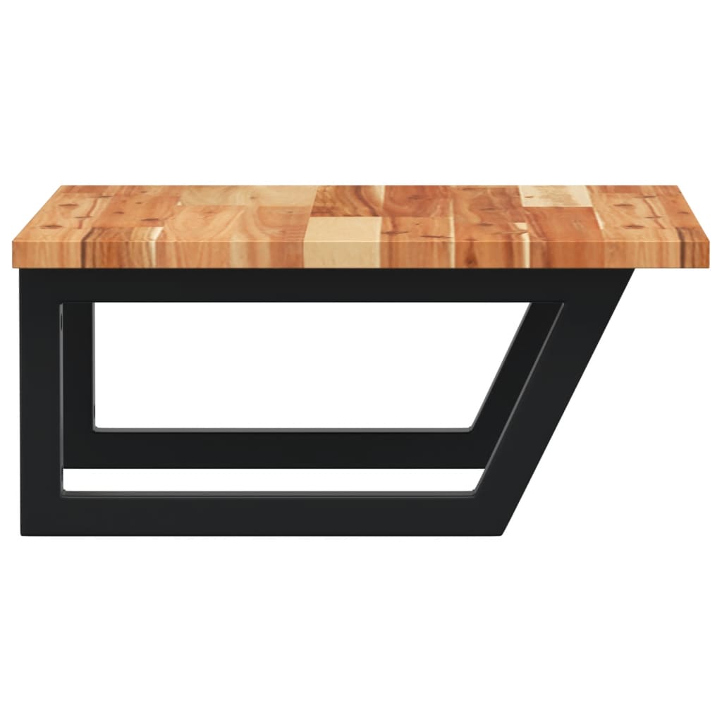 Basin Shelf Wall Mounted Steel and Solid Wood Acacia