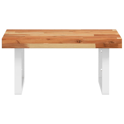 Basin Shelf Wall Mounted Steel and Solid Wood Acacia