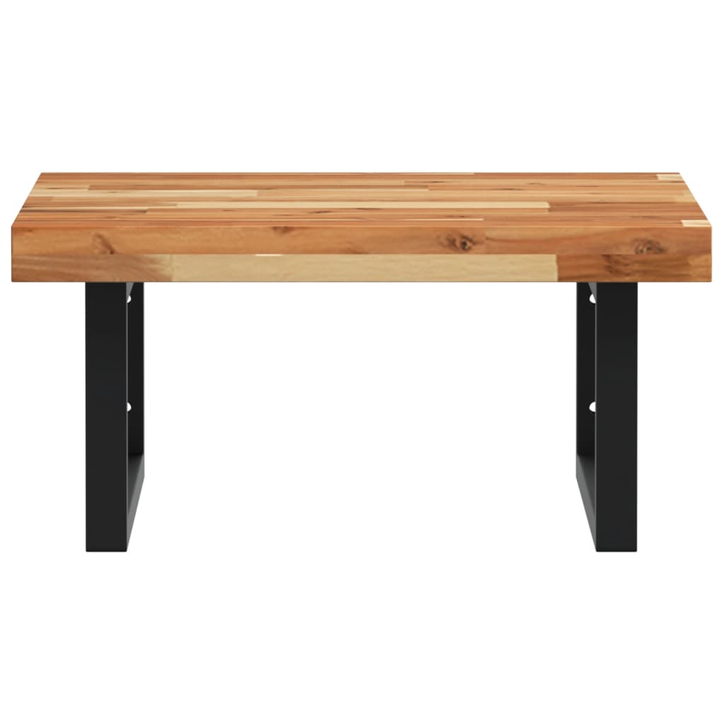 Basin Shelf Wall Mounted Steel and Solid Wood Acacia