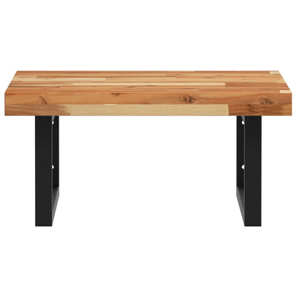 Basin Shelf Wall Mounted Steel and Solid Wood Acacia