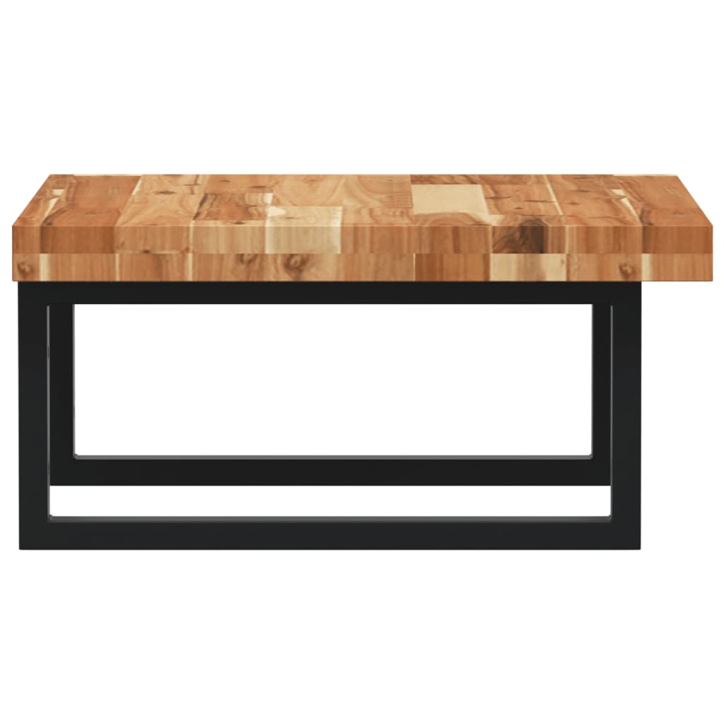 Basin Shelf Wall Mounted Steel and Solid Wood Acacia