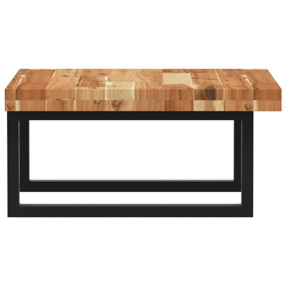 Basin Shelf Wall Mounted Steel and Solid Wood Acacia