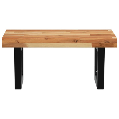 Basin Shelf Wall Mounted Steel and Solid Wood Acacia