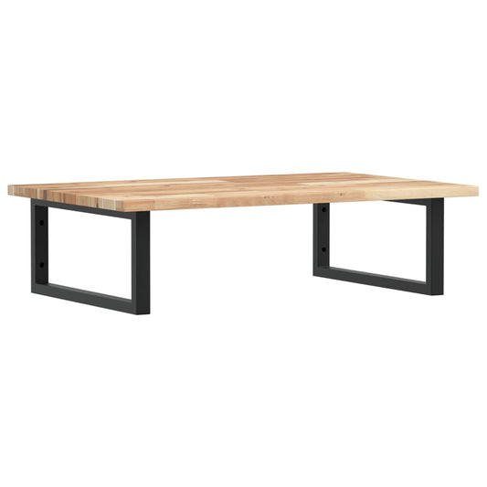 Basin Shelf Wall Mounted Steel and Solid Wood Acacia