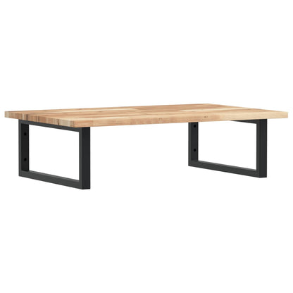 Basin Shelf Wall Mounted Steel and Solid Wood Acacia