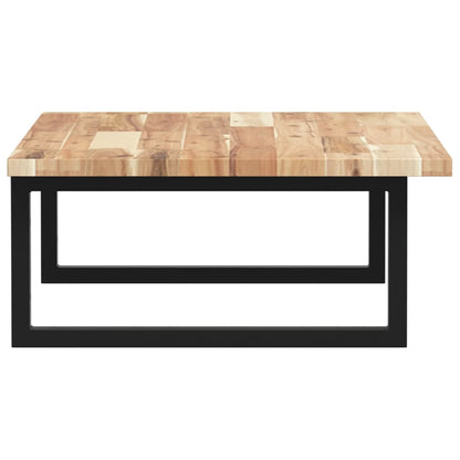 Basin Shelf Wall Mounted Steel and Solid Wood Acacia