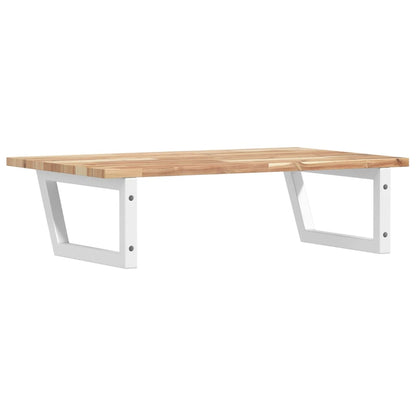 Basin Shelf Wall Mounted Steel and Solid Wood Acacia
