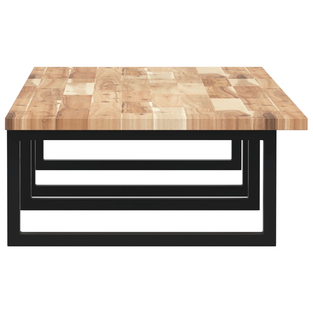 Basin Shelf Wall Mounted Steel and Solid Wood Acacia