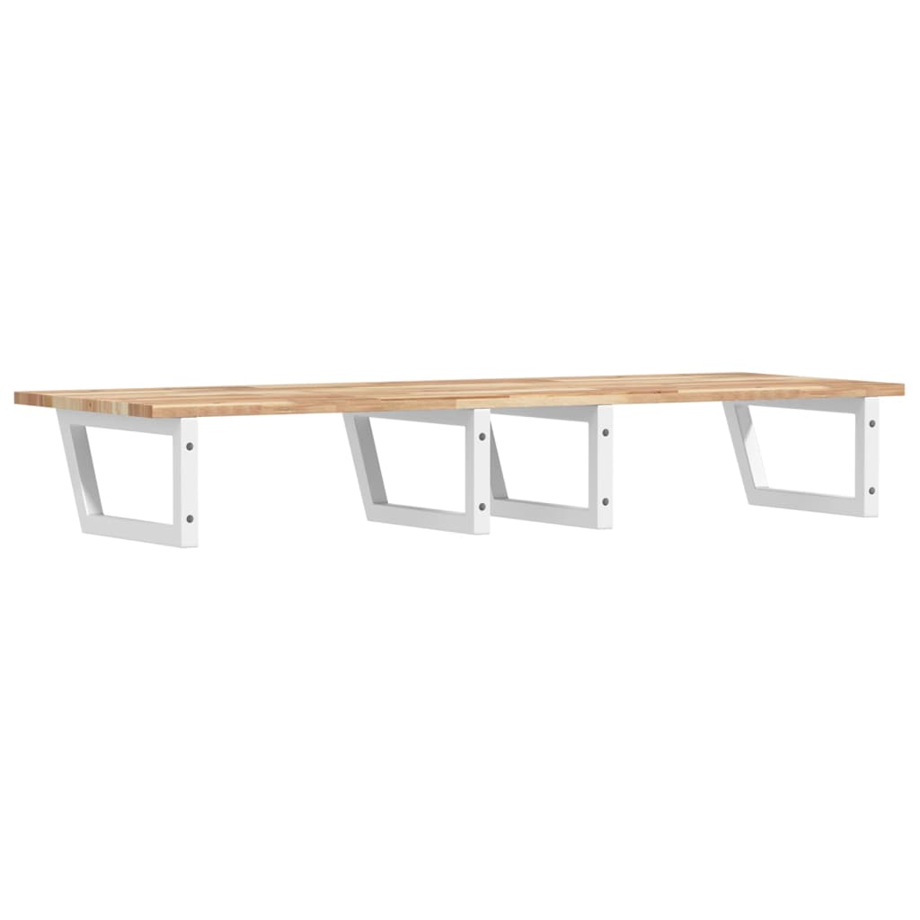 Basin Shelf Wall Mounted Steel and Solid Wood Acacia