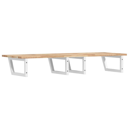 Basin Shelf Wall Mounted Steel and Solid Wood Acacia