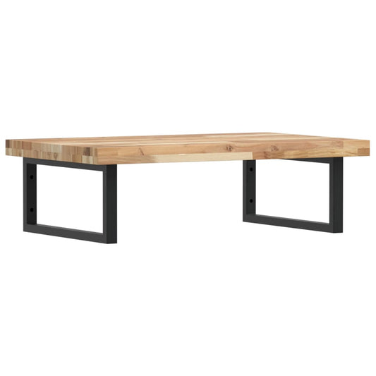 Basin Shelf Wall Mounted Steel and Solid Wood Acacia