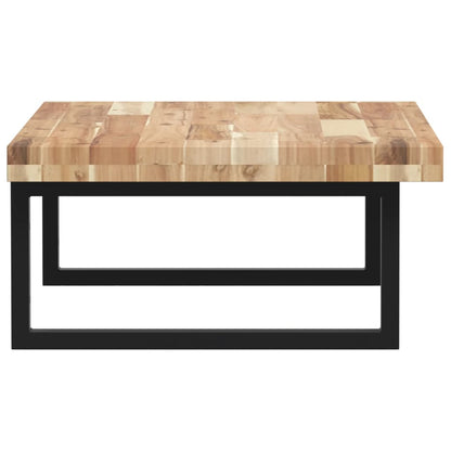 Basin Shelf Wall Mounted Steel and Solid Wood Acacia