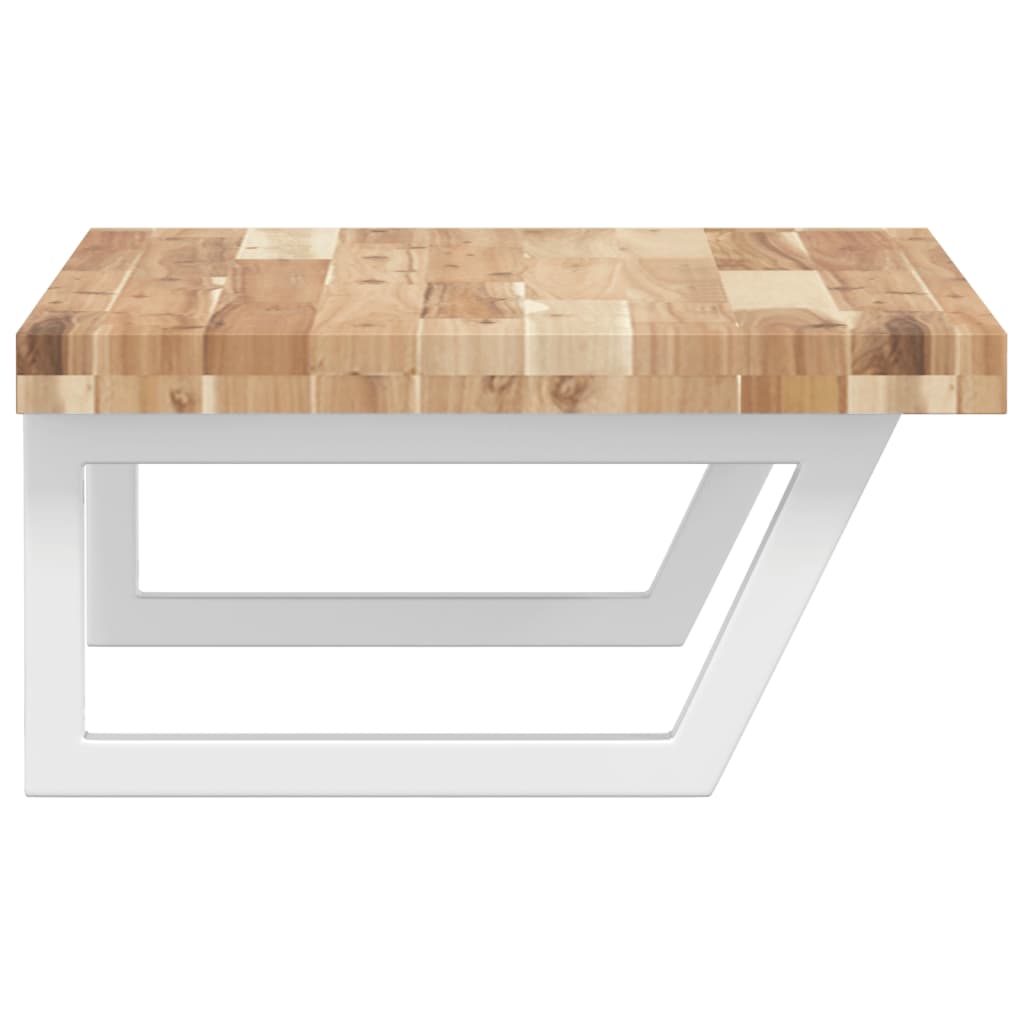 Basin Shelf Wall Mounted Steel and Solid Wood Acacia