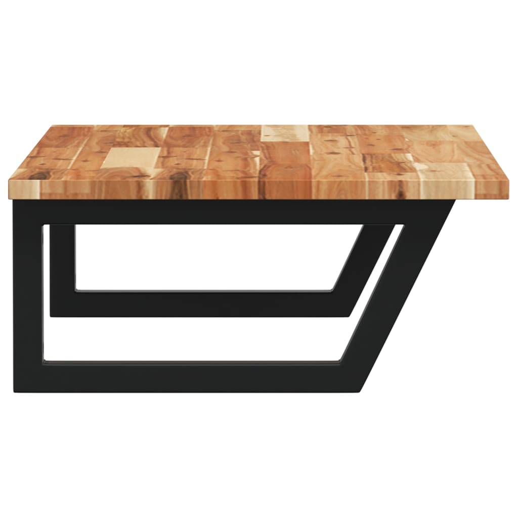 Basin Shelf Wall Mounted Steel and Solid Wood Acacia